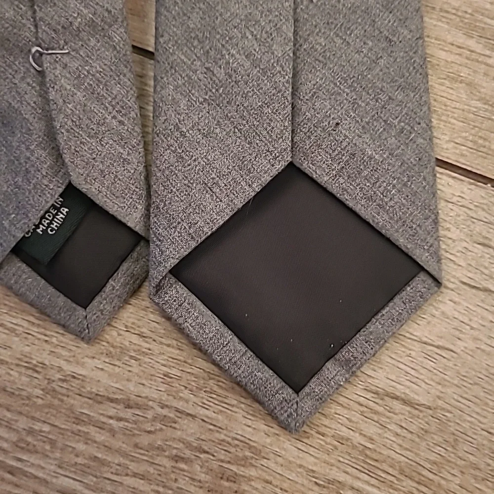 J CREW Preppy‎ Grey Weave Skinny Mens Cotton Tie